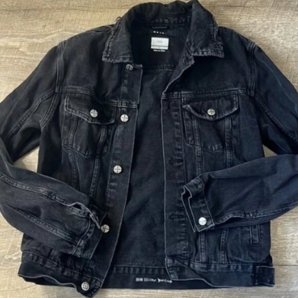KSUBI Black Denim Jacket Size Medium - Picture 1 of 4